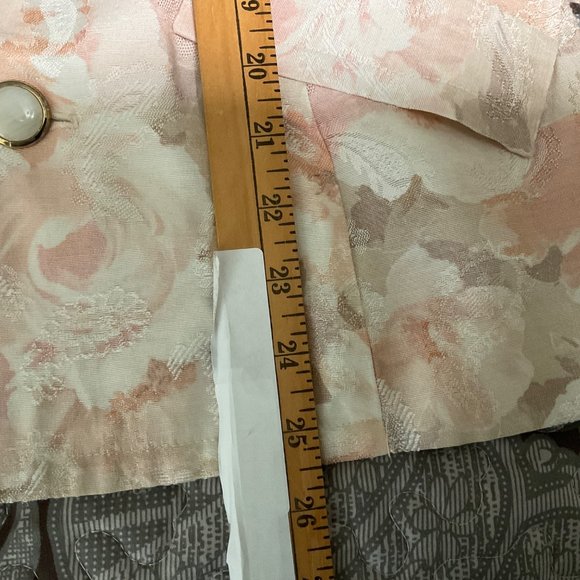 Vintage 1970 Leslie Faye Petite Collections Floral Jacket Size 16 - Picture 4 of 11